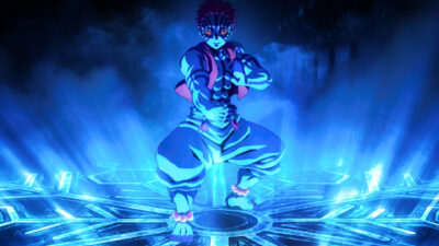 Akaza setting up his Asura Fist or smth idk